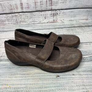 Merrell Brio Dark Brown Leather Mary Jane Shoes Womens 8.5 Comfort